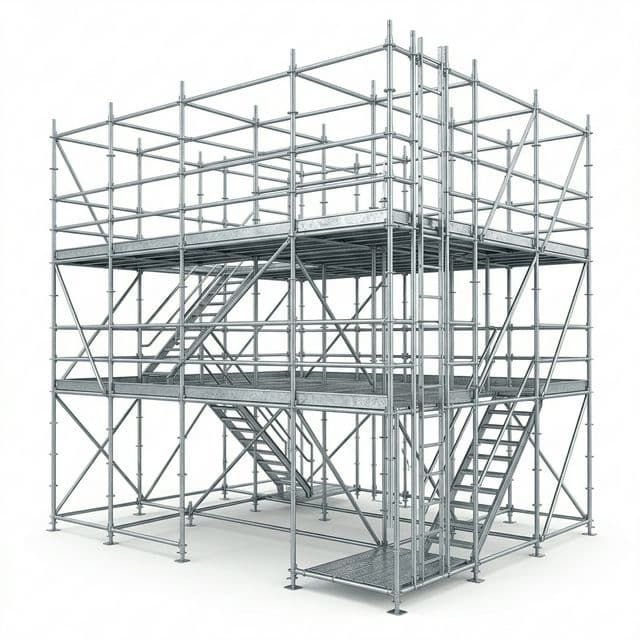 Industrial scaffolding product visual representing factory supply scope